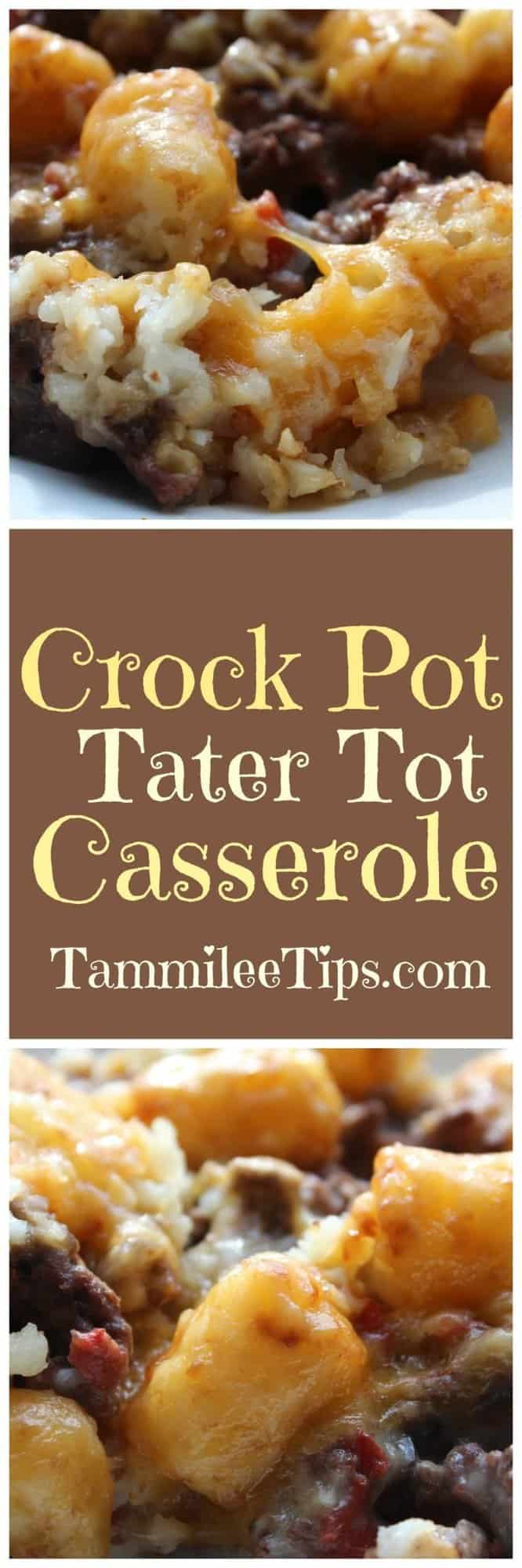 Slow Cooker Crock Pot Tater Tot Casserole Recipe – Tammilee Tips