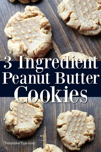 3 ingredient Peanut Butter Cookies