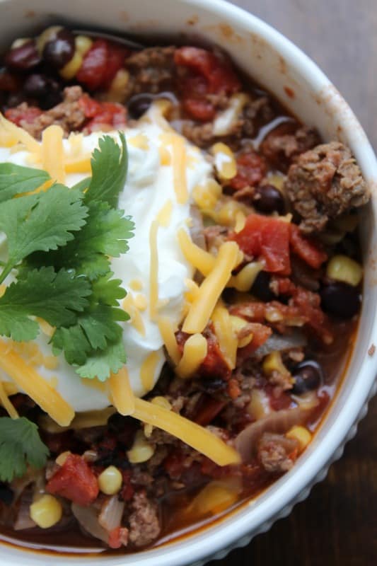 Spicy Taco Soup Crockpot Recipe - Tammilee Tips