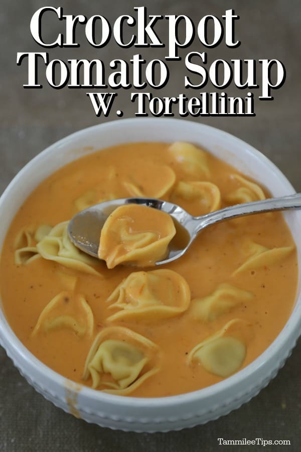 Slow Cooker Tomato Tortellini Soup Recipe {Video} - Tammilee Tips