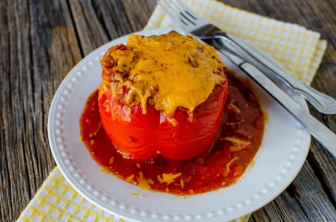 Crock Pot Stuffed Peppers Recipe with Cheese - Tammilee Tips