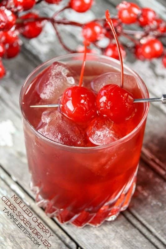 Mulled Cherry Cider Cocktail Recipe - Tammilee Tips