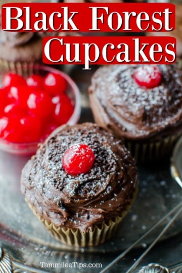 Black Forest Cupcakes Recipe {Video} - Tammilee Tips