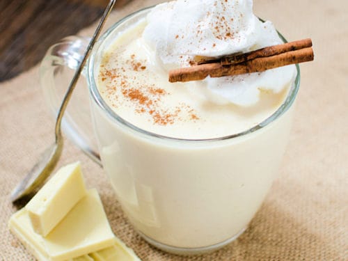 Crock Pot White Hot Chocolate - RumChata White Hot Chocolate - The Farmwife  Drinks
