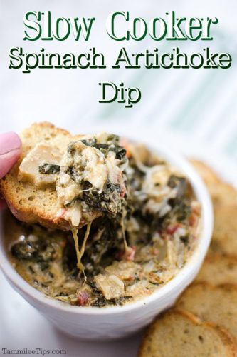 Slow Cooker Crock Pot Spinach Artichoke Dip with Sun-dried tomatoes ...