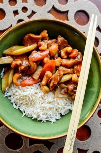 Slow Cooker Crock Pot Cashew Chicken Recipe - Tammilee Tips