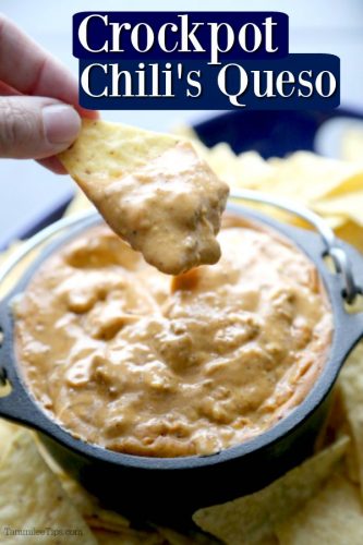 Crock Pot Copy Cat Chilis Queso Recipe {Video} - Tammilee Tips