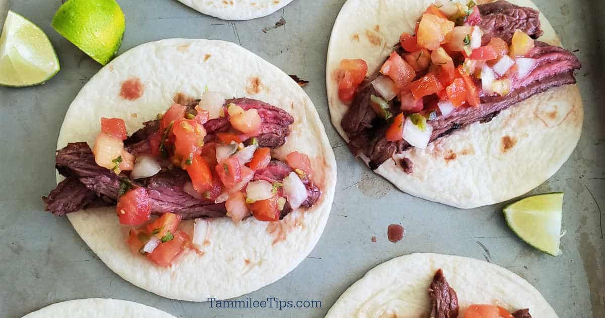 Carne Asada Street Tacos Recipe - Tammilee Tips