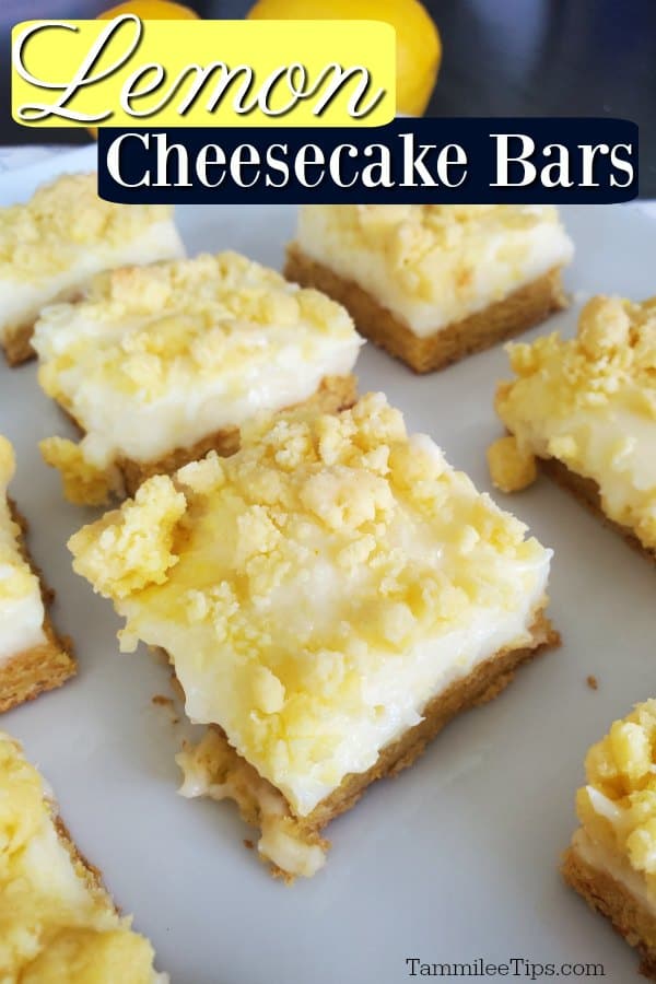 Lemon Cheesecake Bars Recipe {Video} - Tammilee Tips