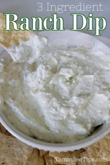 3 Ingredient Creamy Hidden Valley Ranch Dip