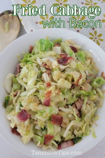 Southern Fried Cabbage with Bacon - Tammilee Tips