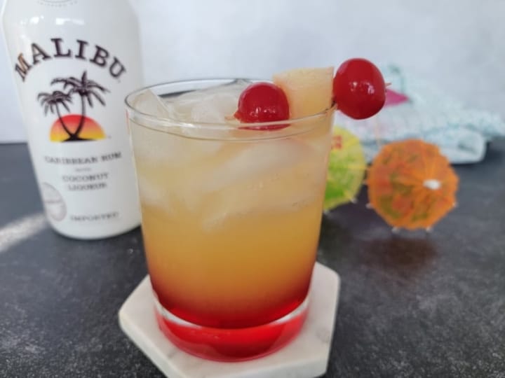 Malibu Sunset Drink Recipe {video} Tammilee Tips