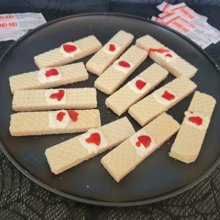 Halloween Bloody Bandages (Band Aid Cookies) - Tammilee Tips