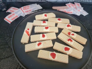 Halloween Bloody Bandages (Band Aid Cookies) - Tammilee Tips