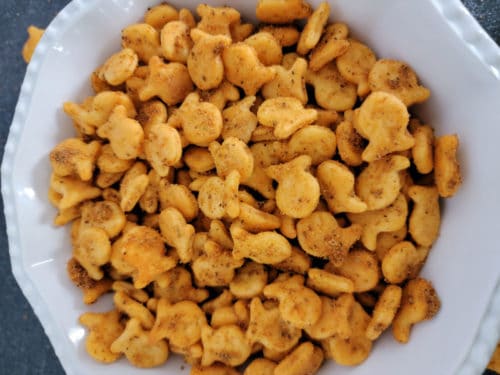 3 Ingredient Old Bay Goldfish Crackers - Tammilee Tips