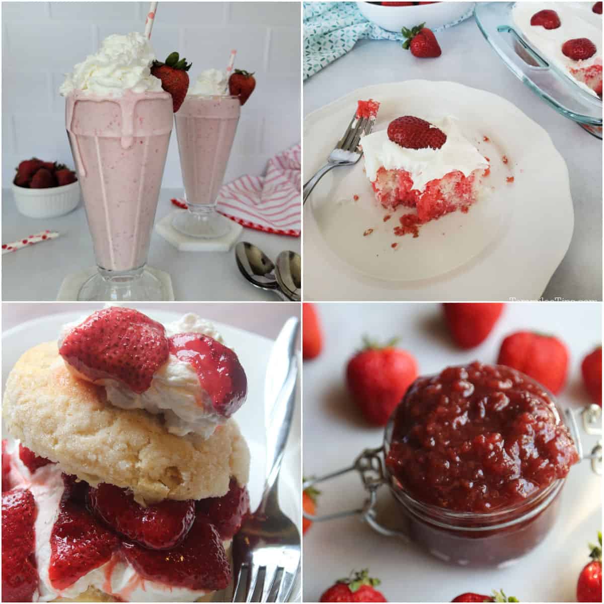 Collage of Strawberry Recipe Photos