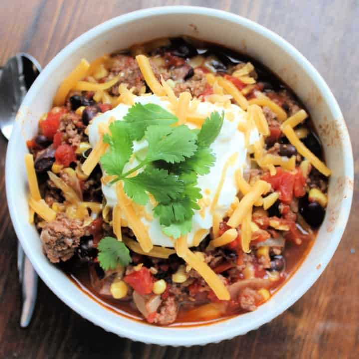 Spicy Taco Soup Crockpot Recipe - Tammilee Tips